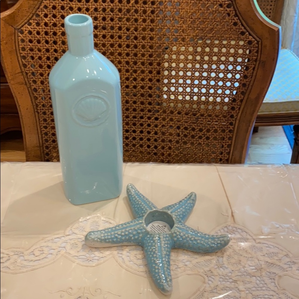 Home decor starfish tea light holder & Bottle vase